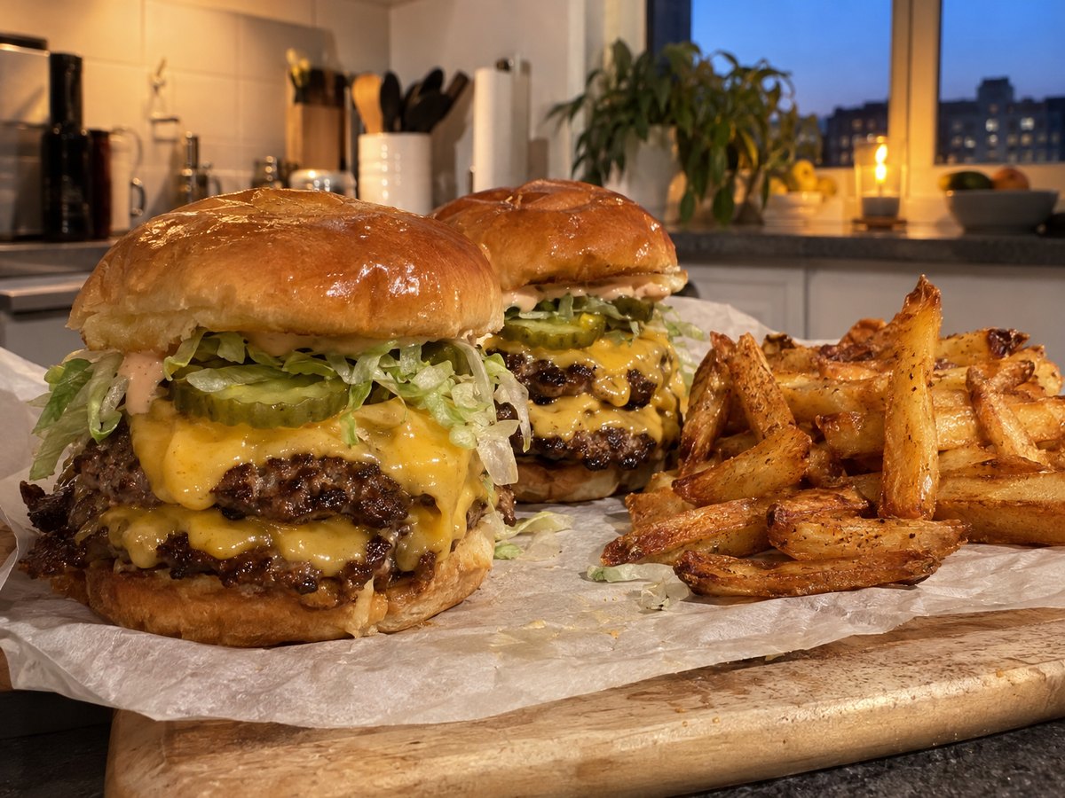 Smash burgers and oven fries