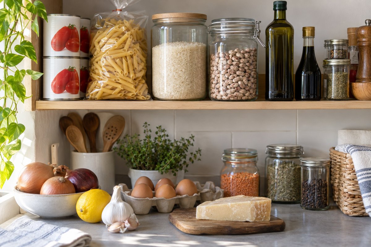 The pantry that makes dinner possible on a Tuesday